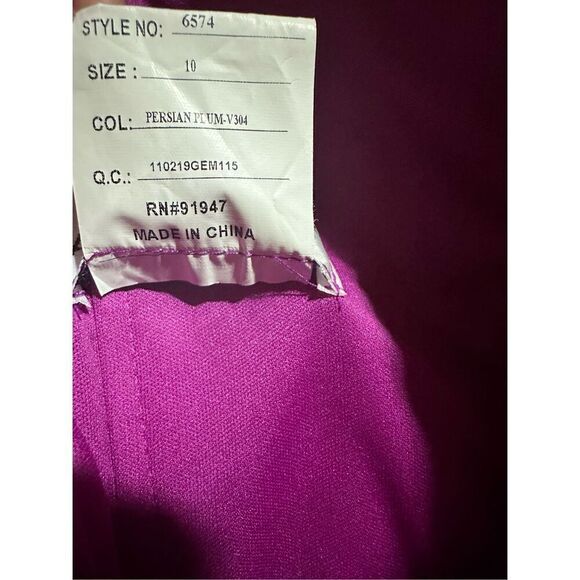 After Six Cocktail Bridesmaid Dress in Persian Plum Sz 10 - Picture 7 of 7